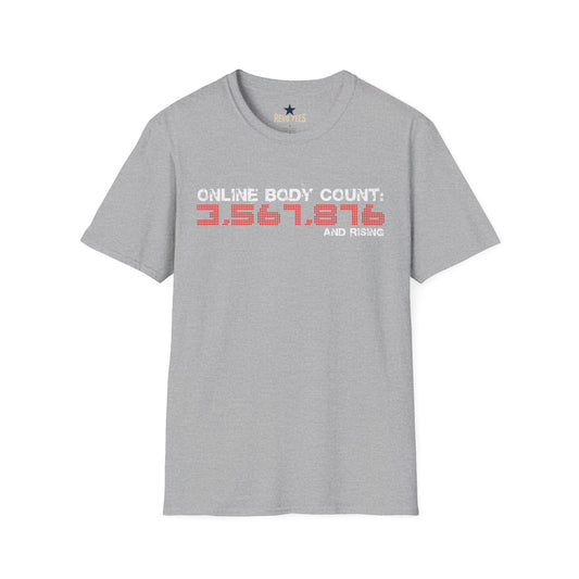 Revotees Online Body Count Unisex Softstyle T-Shirt - alternate view 2