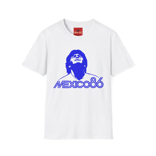 World Cup 2026 - Mexico 86 Soccer Legend T-Shirt — Retro Maradona Style Graphic Tee