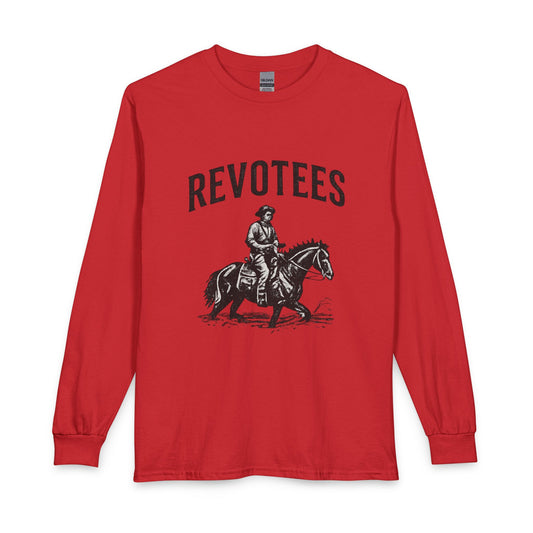 Revotees Rider Long-Sleeve Vintage Western Horse Graphic T-Shirt
