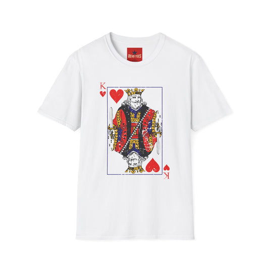 Revotees King of Hearts Vintage Playing Card Graphic T-Shirt - alternate view 2