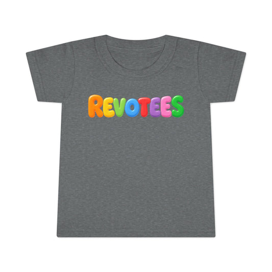 REVOTEES Toddler T-Shirt — Colorful 'REVOTEES' Bubble Letters Kids Tee