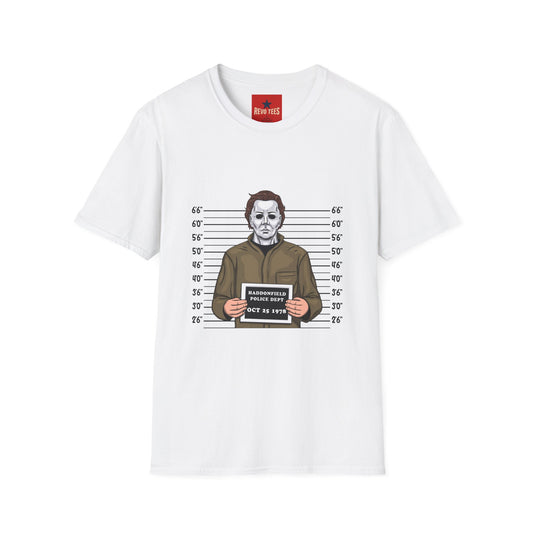 Michael Myers Mugshot T-Shirt — Halloween Horror Character Tee