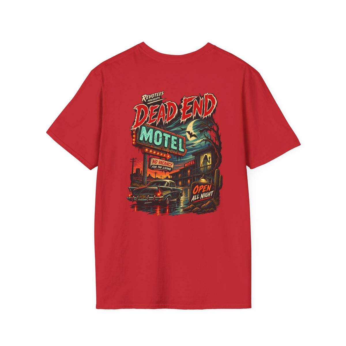 Revotees Presents Dead End Motel Movie Retro Neon T-Shirt - alternate view 22