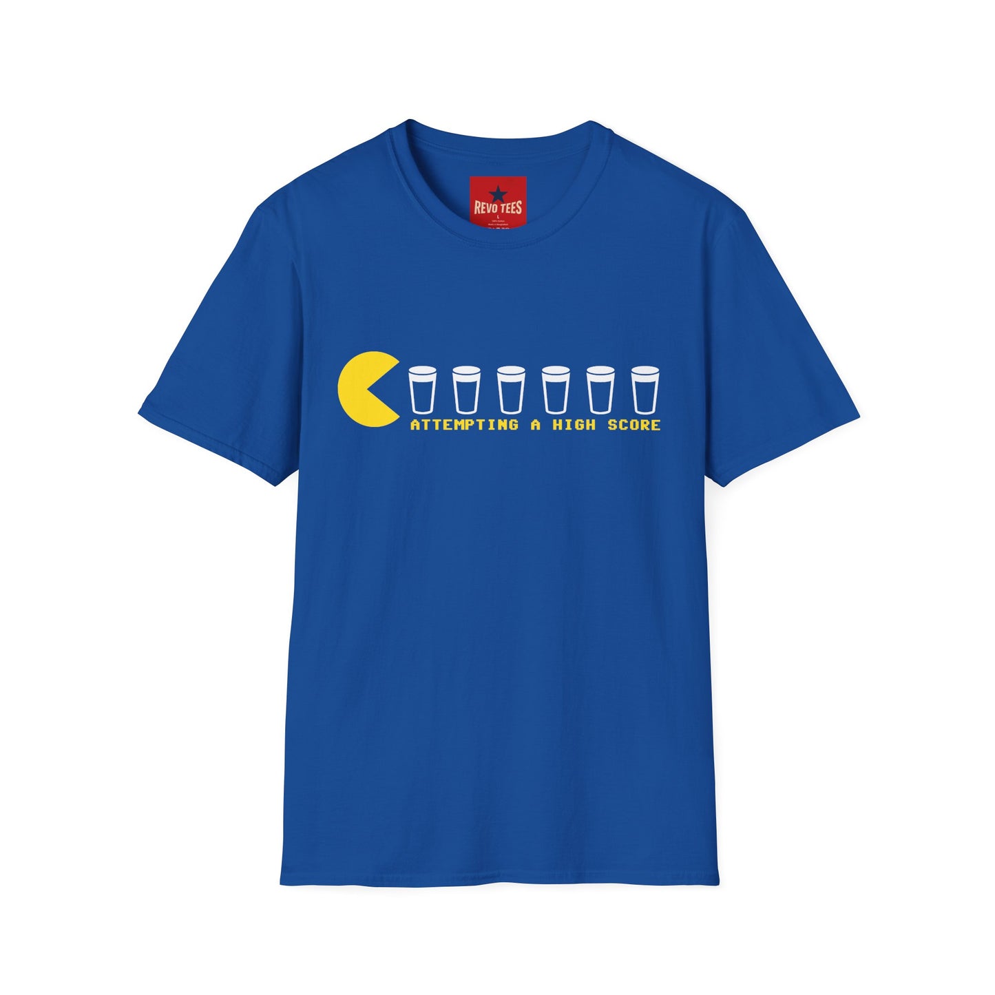 Pac-Man 'Attempting a High Score' Tee — Funny Gaming Beer T-Shirt