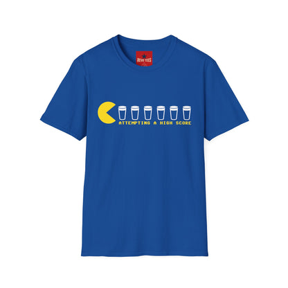 Pac-Man 'Attempting a High Score' Tee — Funny Gaming Beer T-Shirt
