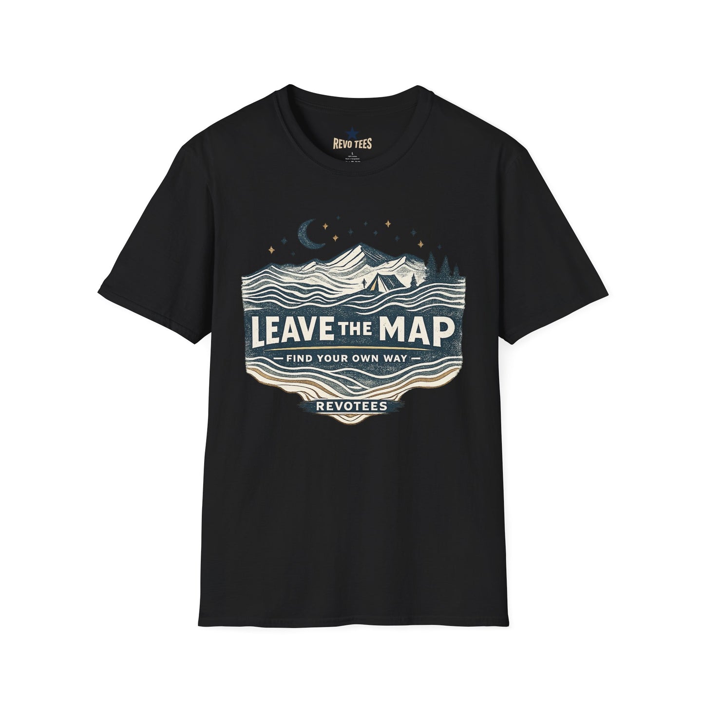 REVOTEES Leave the Map Graphic T-Shirt — Adventure Mountains Outdoor Tee