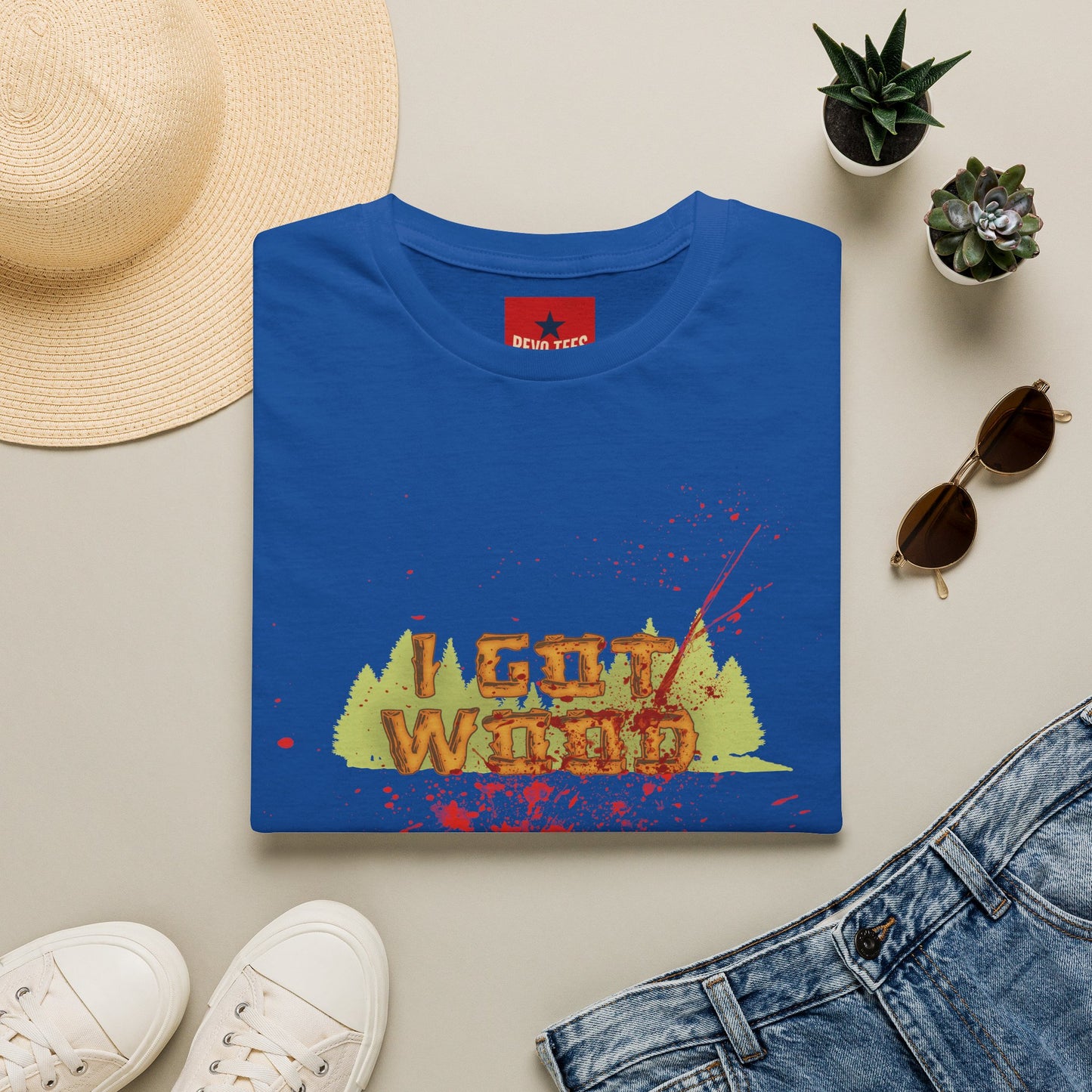 I Got Wood Funny Lumberjack T-Shirt — Camping, Outdoors & Carpenter Gift