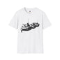 Revotees Banksy Tank Lineup Graphic Stencil Military Tanks Design T-Shirt