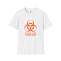 Revotees Graphic Orange Biohazard Icon with I Have the Sniffles T-Shirt - alternate view 2