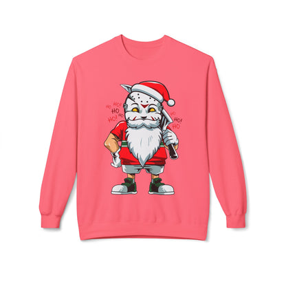 Santa Skull — Edgy Christmas Graphic Crewneck Sweatshirt