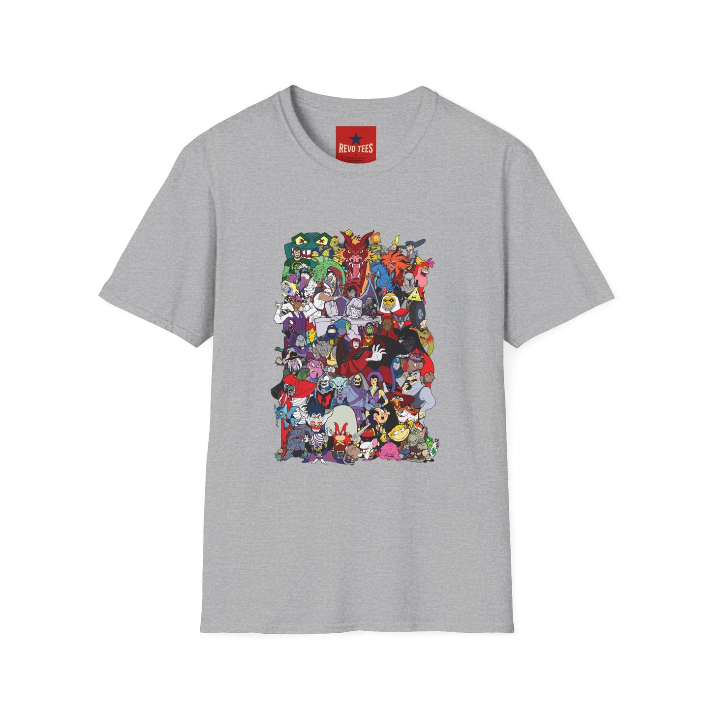 Cartoon Monster Collage T-Shirt