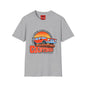 Classic Station Wagon Simpsons Sunset T‑Shirt — “Camping” Vintage Car Graphic