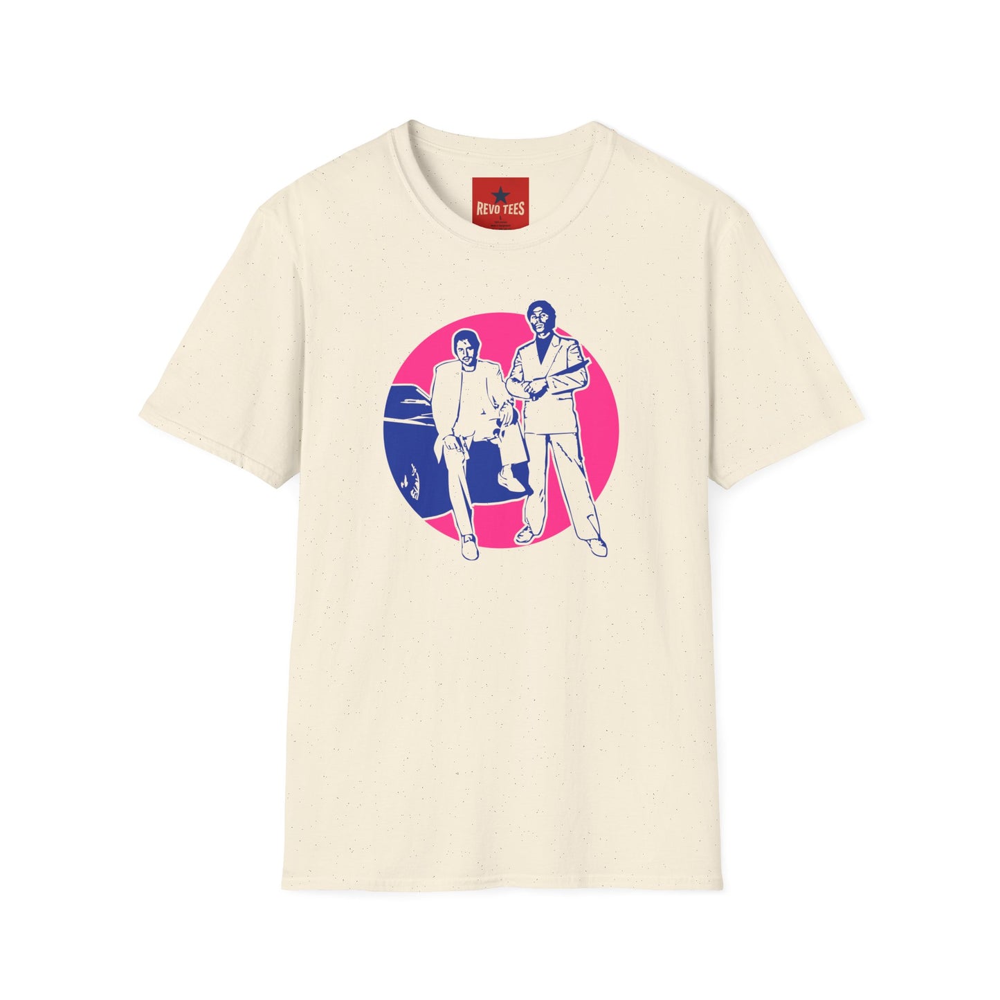 Miami Retro Duo Silhouette T‑Shirt — Vintage 80s Nightlife Graphic Tee