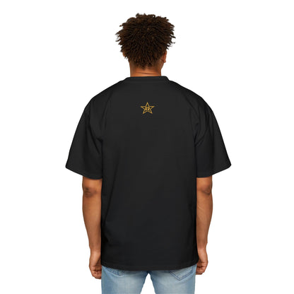 REVOTEES Gold Grill Graphic Tee — Luxury Car Emblem Oversized Men's T-Shirt