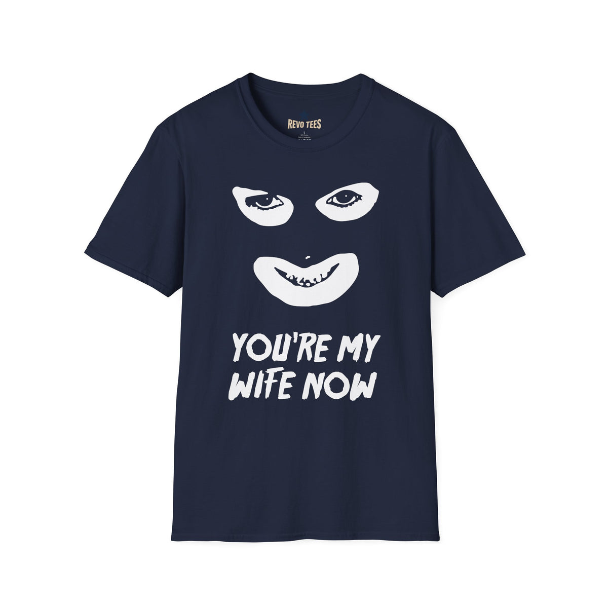 Revotees Youre My Wife Now Creepy Mask Face Graphic for Horror Fans T-Shirt - alternate view 8