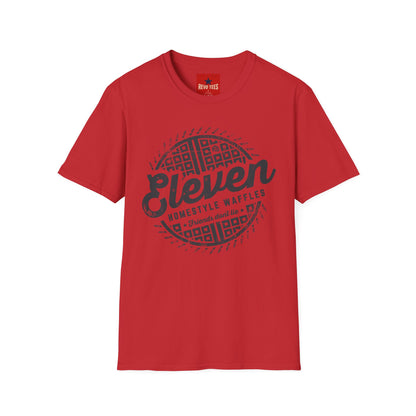 Eleven Waffles Graphic T-Shirt — Retro Breakfast Cafe Tee