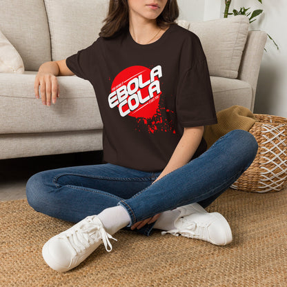 Ebola Cola Graphic T-Shirt – Retro Logo & Distressed Splash Design