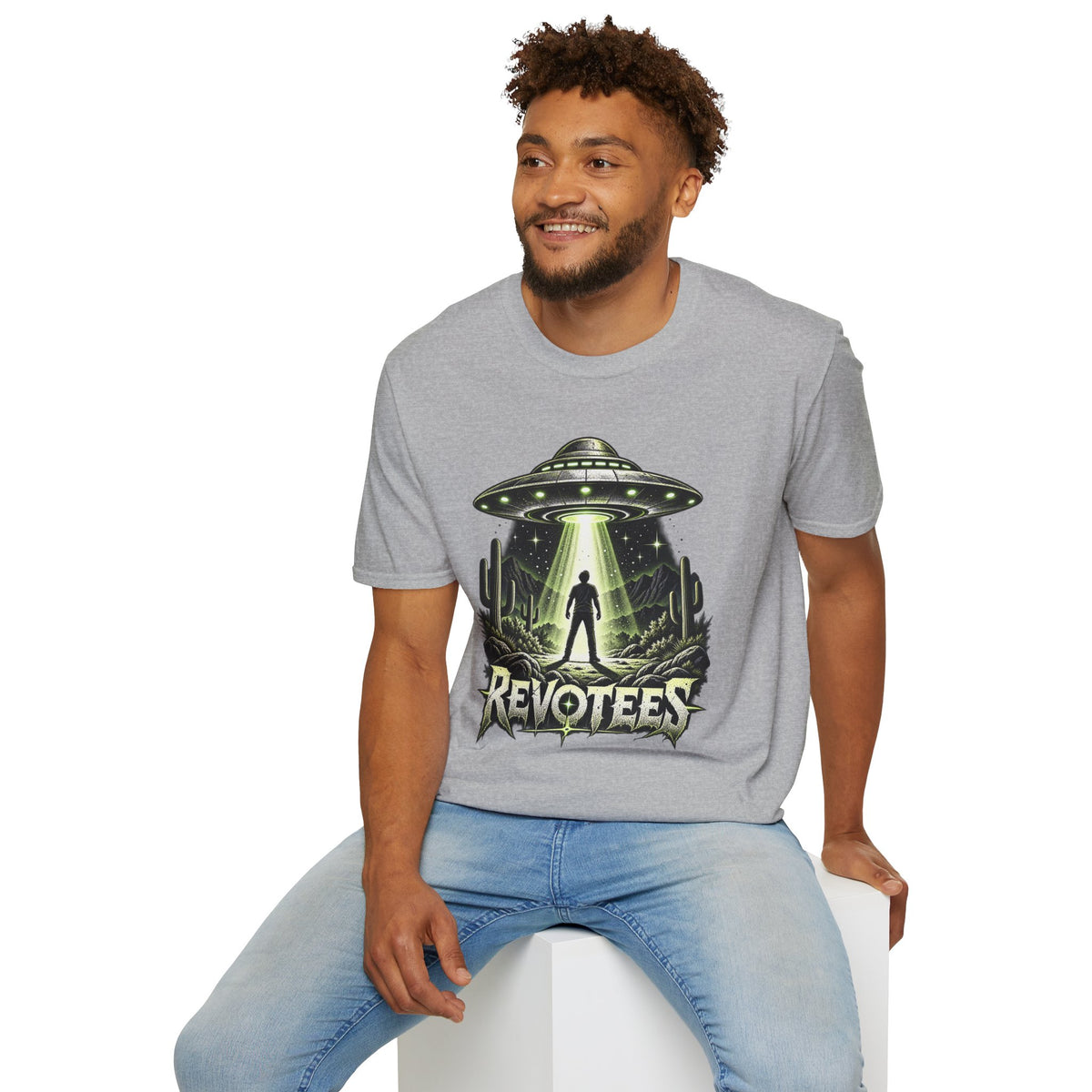 REVOTEES Alien Abduction – Sci‑Fi UFO Graphic Tee