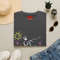 T-Shirt — Banksy Style Soldier with Childlike Doodle Flowers