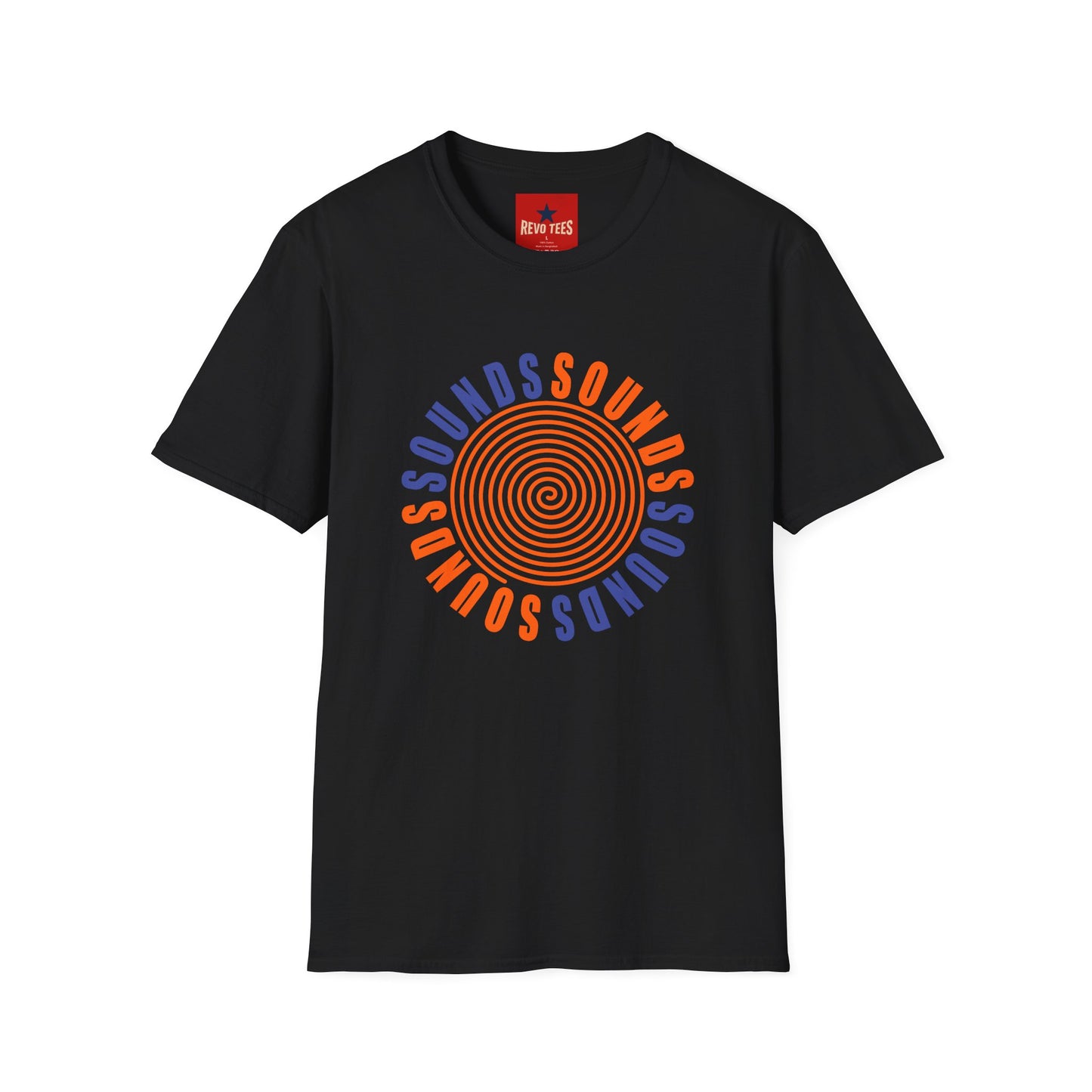 Spiral 'SOUNDS' Graphic T-Shirt — Retro Psychedelic Music Tee