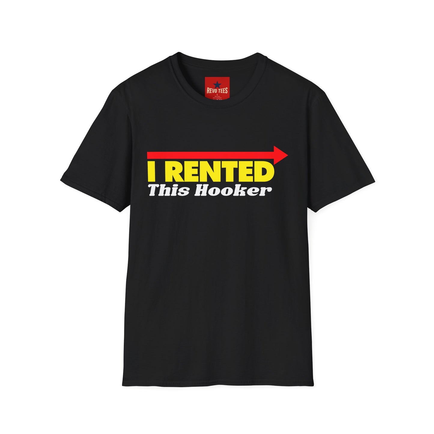 Novelty T‑Shirt — "I Rented This Hooker" Funny Party Shirt