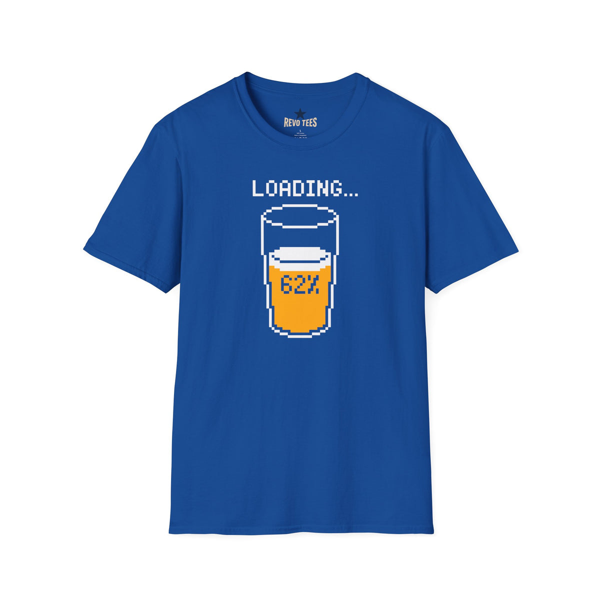 Revotees Beer Loading 62 Funny Pixel Pint Graphic for Beer Lovers T-Shirt - alternate view 7