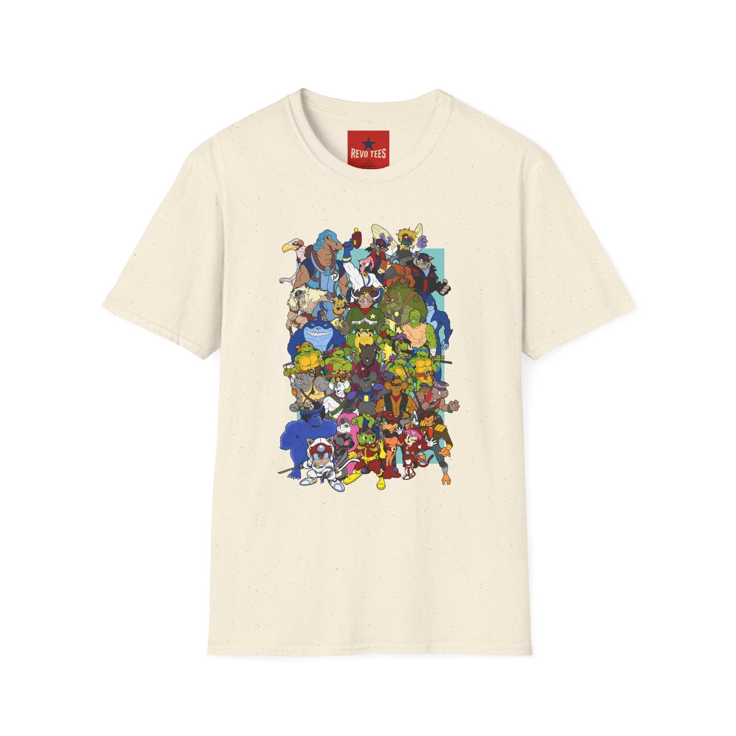 Retro Cartoon Character Collage T-Shirt