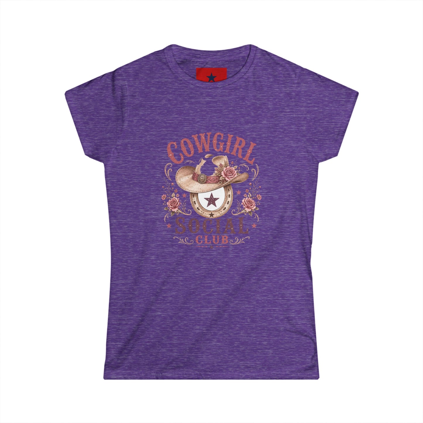 Cowgirl Social Club Women's Tee — Western Cowgirl Hat Graphic Shirt