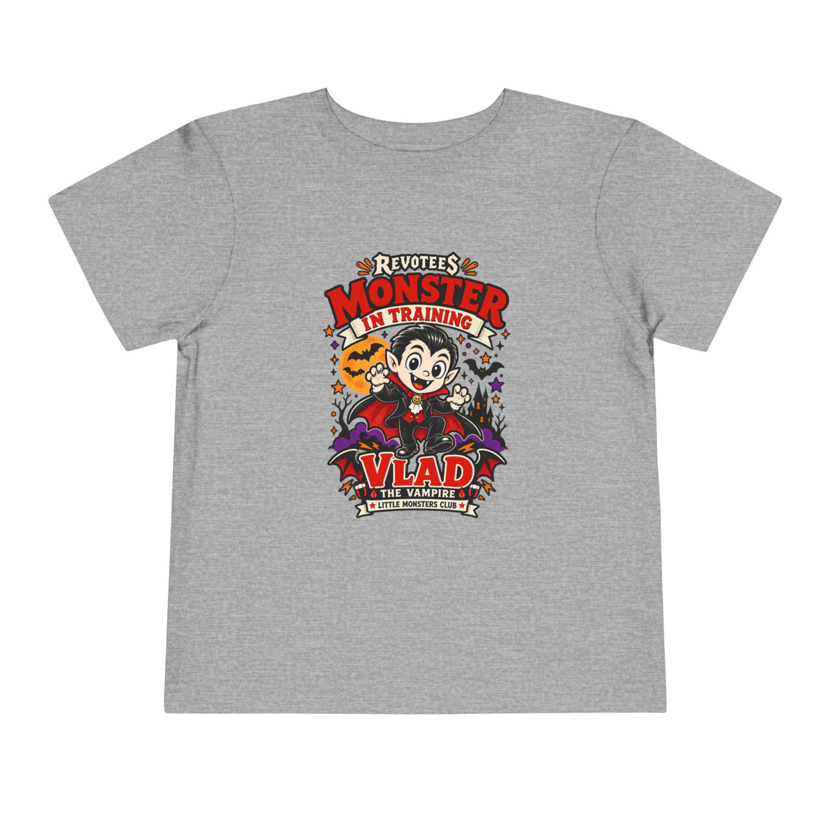 REVOTEES Toddler Monster In Training Tee — 'Vlad the Vampire' Halloween Kids Shirt