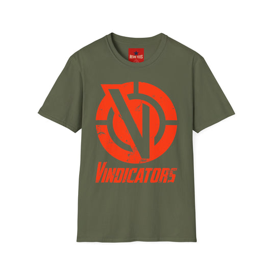 Vindicators Logo T‑Shirt — Distressed Retro Graphic Tee