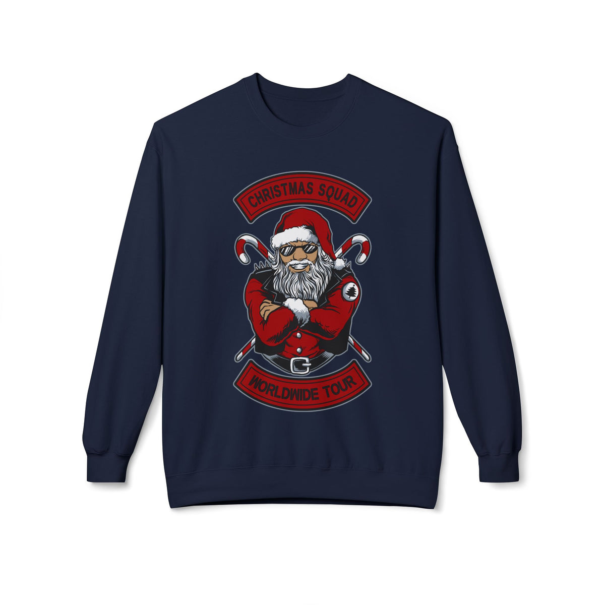 Santa Skull — Christmas Skull Rock-N-Roll Tour Crewneck Sweatshirt
