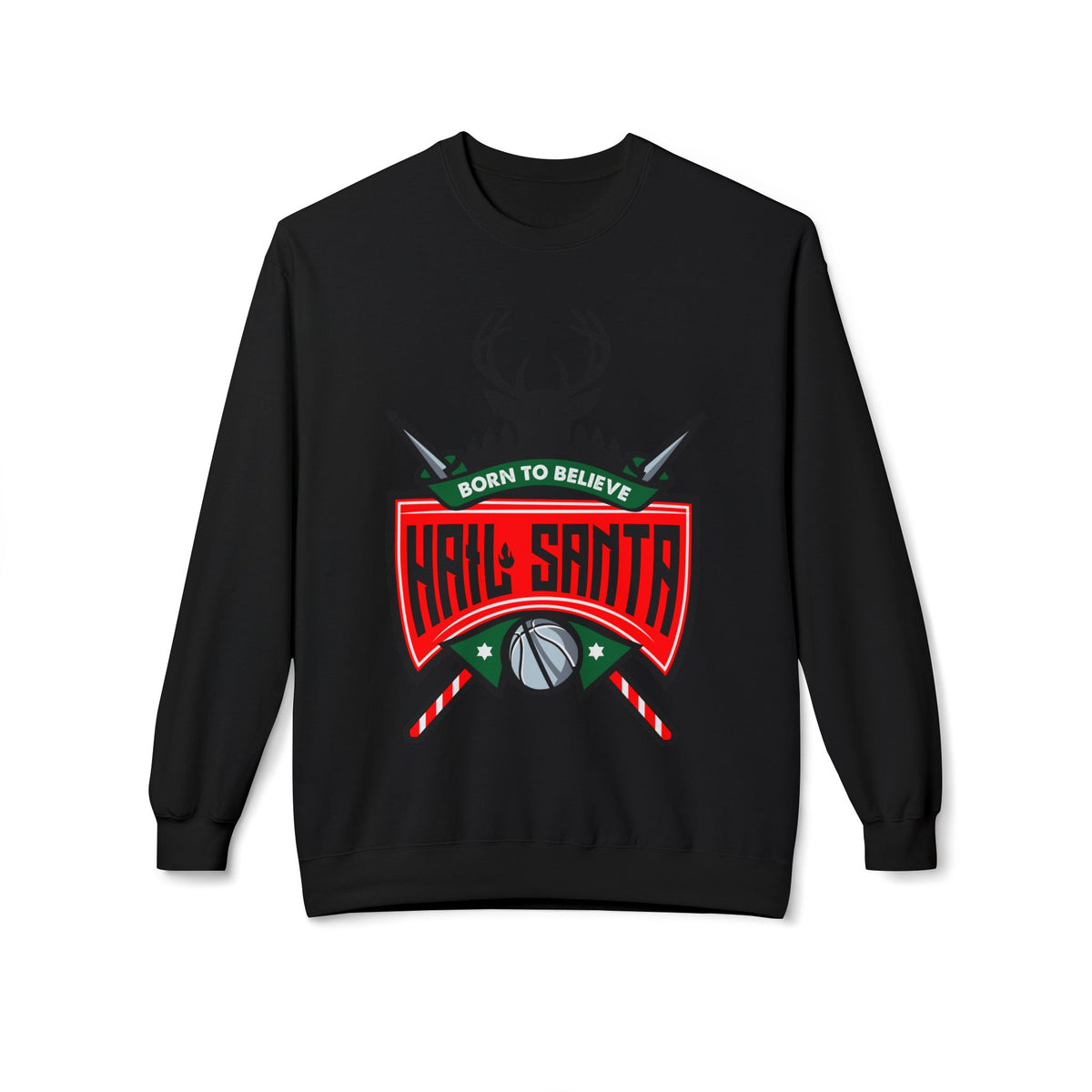 "Hail Santa" Masonic Christmas Crested Crewneck