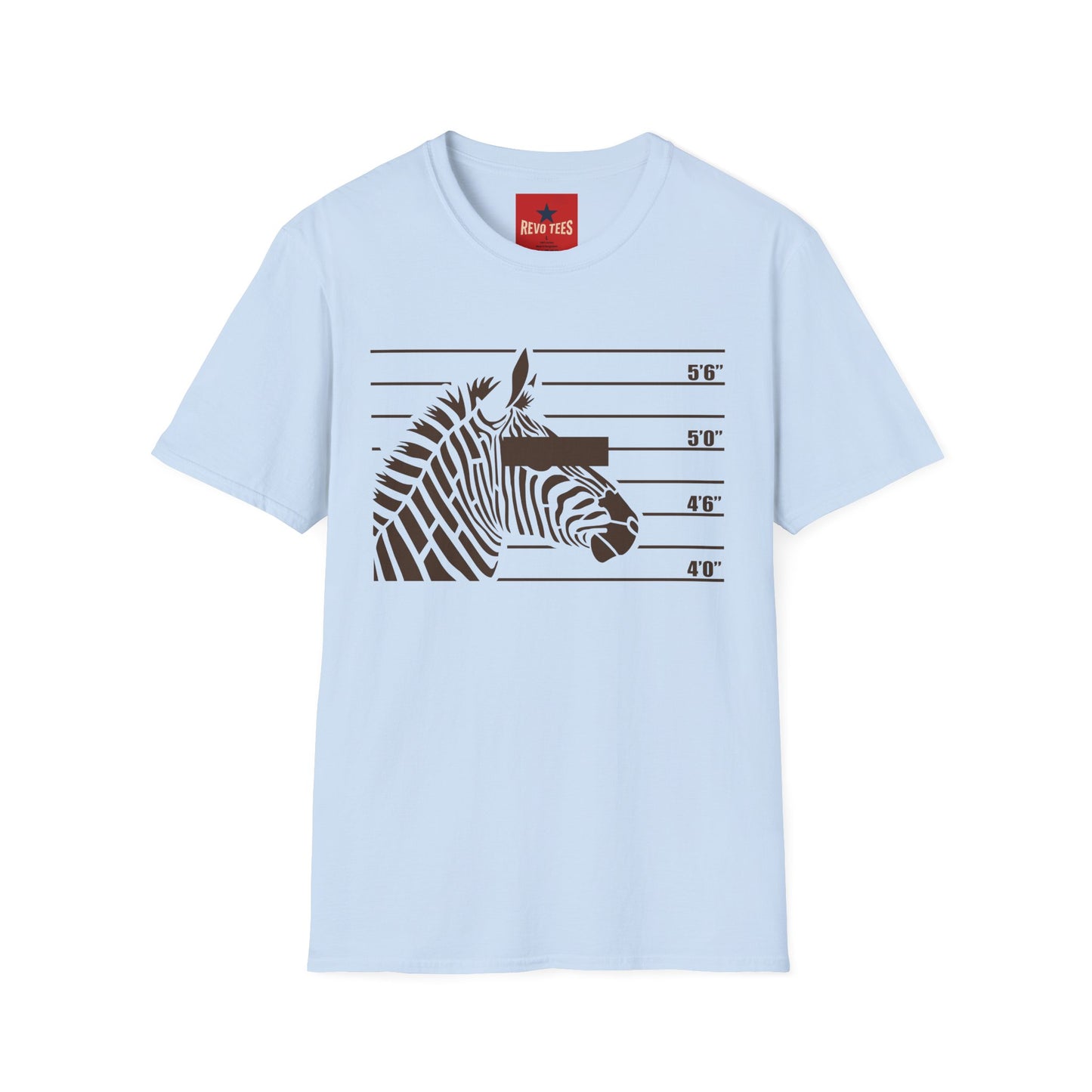 Zebra Mugshot T-Shirt — Funny Animal Police Line Tee