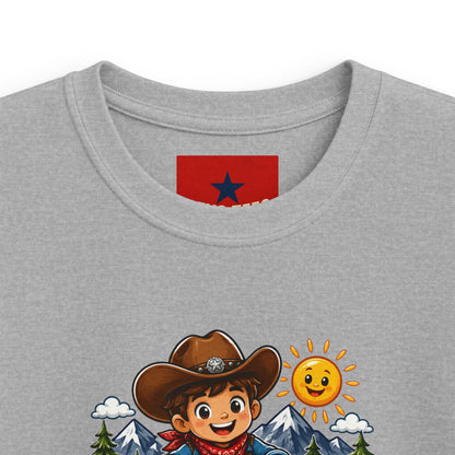 Kids T-Shirt – "Born to Roam" Cute Cowboy Adventure Tee for Little Explorers