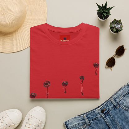 T-Shirt — Minimal Red Drip Eyeballs Graphic Tee