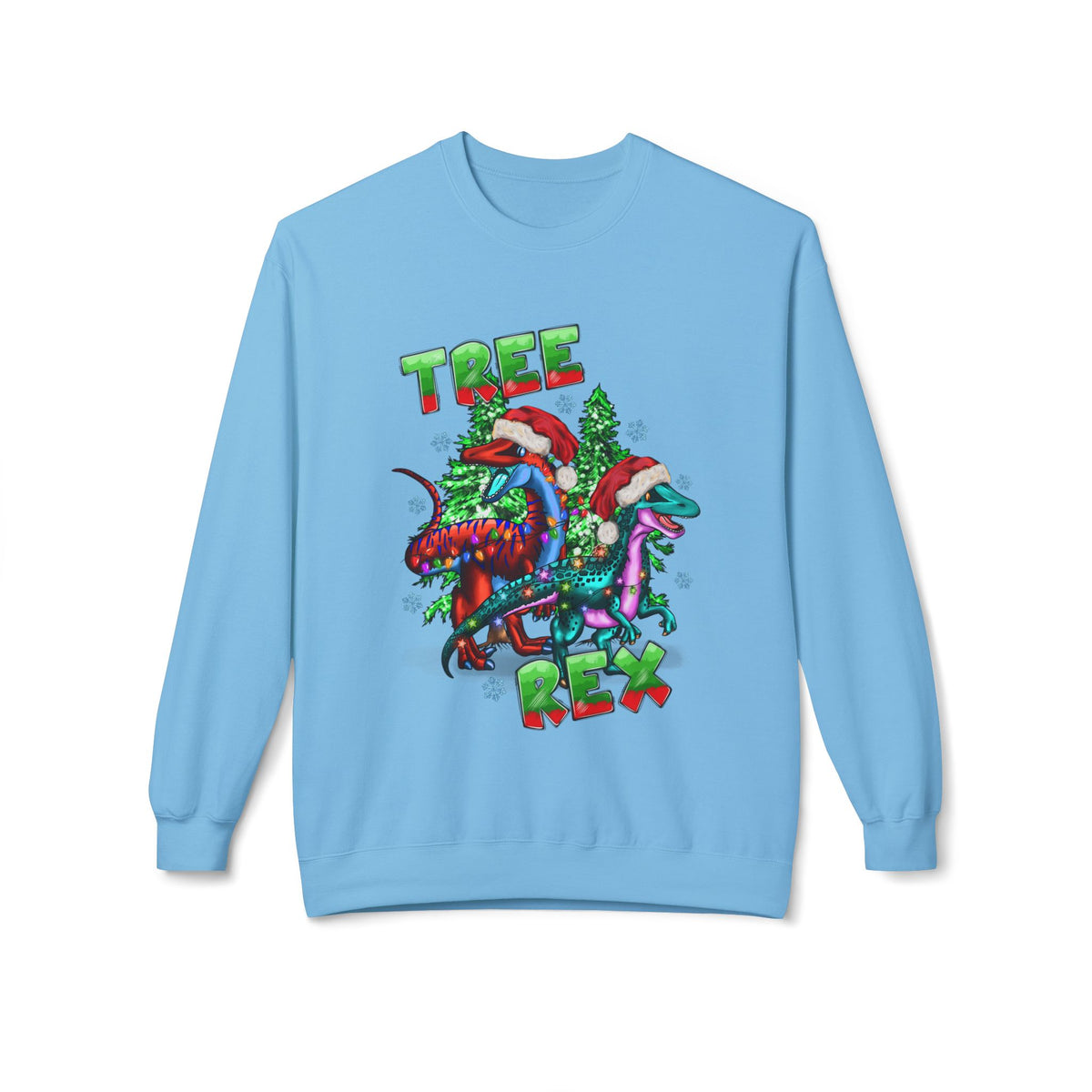 Tree Rex Christmas — Festive Dinosaur Holiday CrewneckSweatshirt