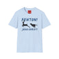 Fenton! Jesus Christ T‑Shirt — Funny Dog Chase Graphic Tee