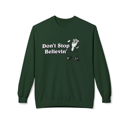 Christmas - 'Don't Stop Believin'' Santa Crewneck Sweatshirt
