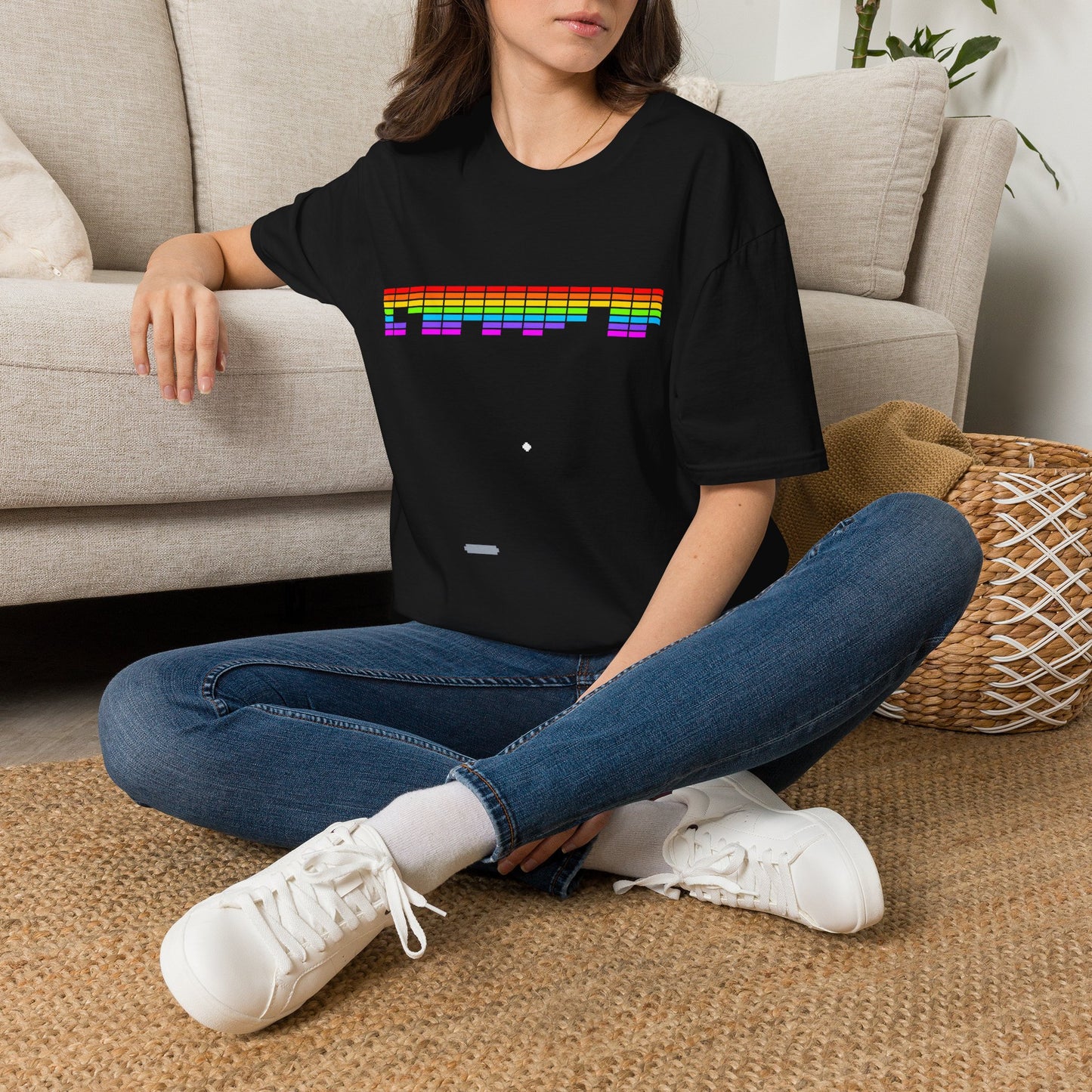 Rainbow Equalizer T-Shirt — Retro Audio Bars Pride Tee