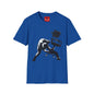 Banksy T-Shirt — Black Cat Tossing Office Chair Graphic Tee