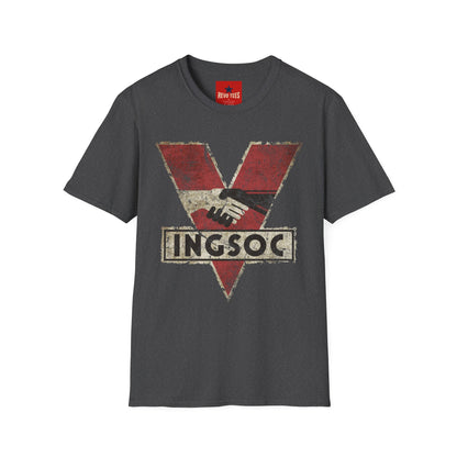 Dystopian 'INGSOC' Vintage Graphic T‑Shirt