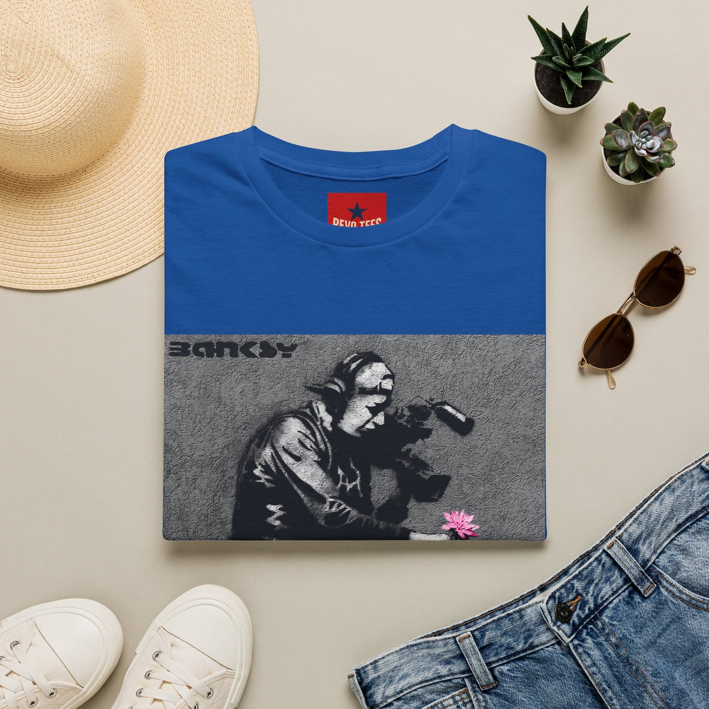 Banksy Flower Thrower T-Shirt — Urban Street Art Graphic Tee