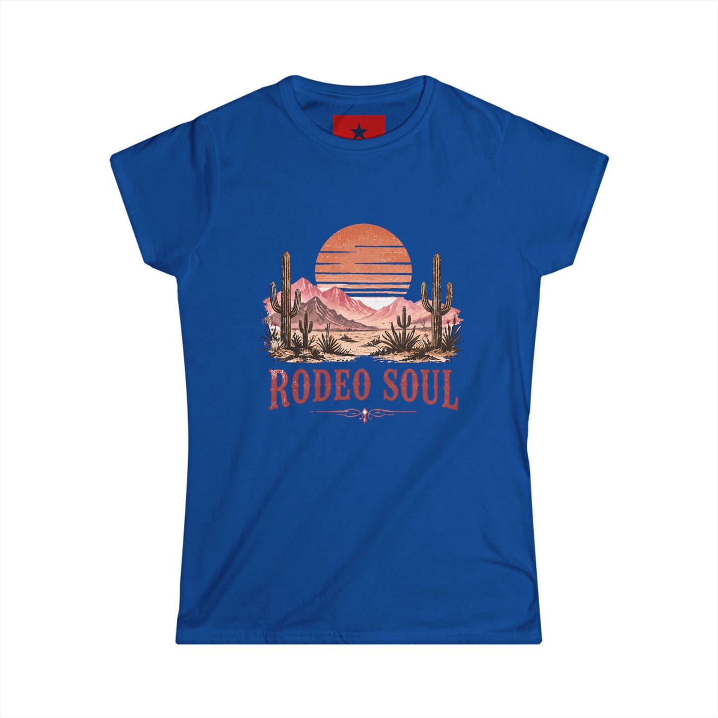 Rodeo Soul Women's Tee — Western Desert Sunset Graphic Shirt