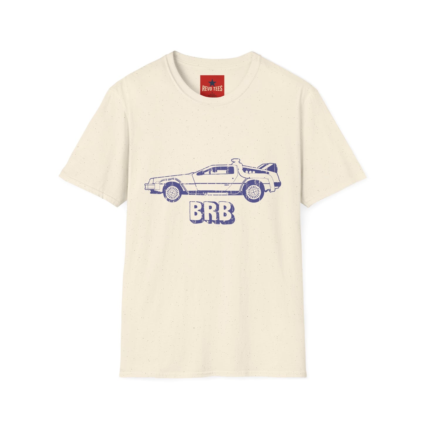 BRB DeLorean T-Shirt — Vintage Time Machine Tee for Retro & Sci‑Fi Fans