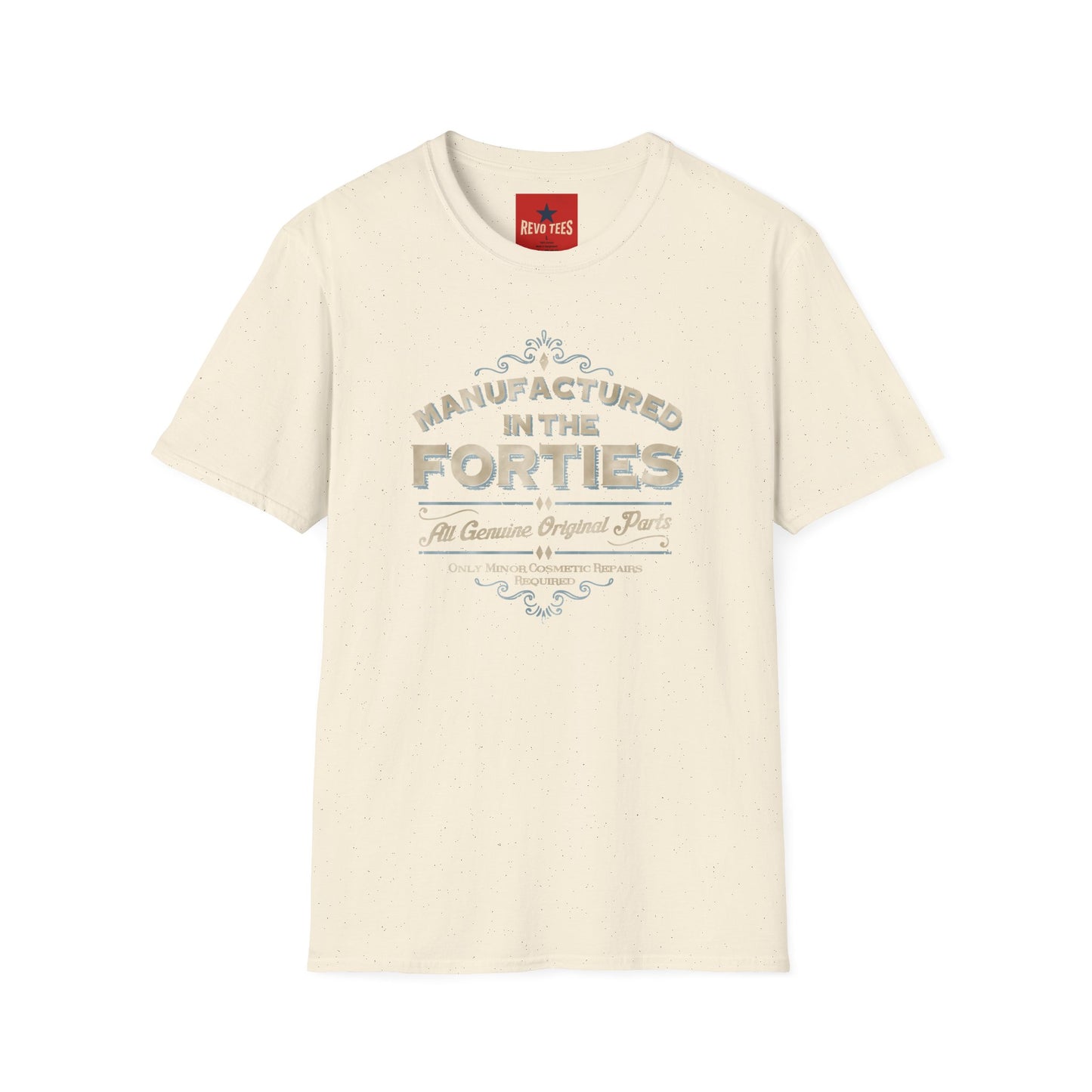 Manufactured in the Forties Vintage T-Shirt — 'Manufactured in the Forties' Retro Birthday Tee