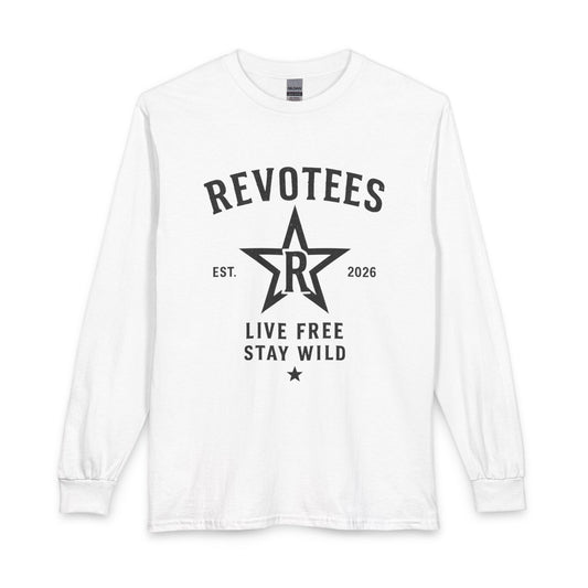 Revotees Star Long-Sleeve Live Free Stay Wild Casual Graphic Shirt T-Shirt - alternate view 2