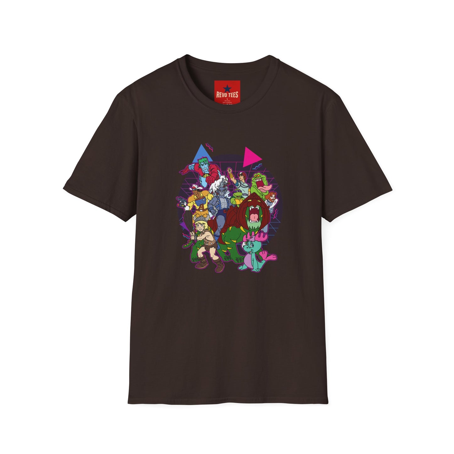 Retro Cartoon Monsters T‑Shirt — Vintage 80s Monster Crew Graphic Tee