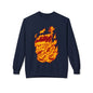 Flaming Santa Skull Redneck - I mean Crewneck Sweatshirt