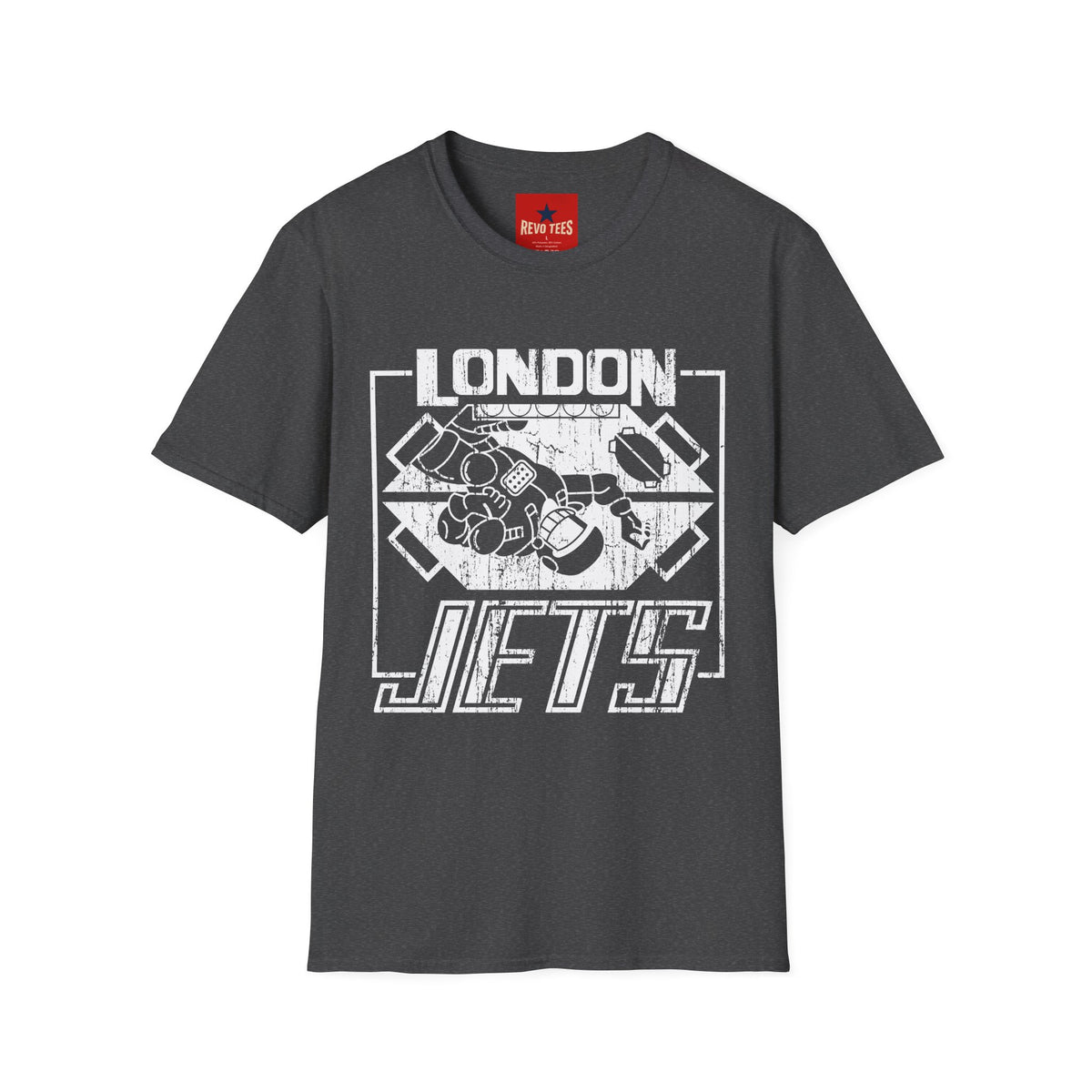 Revotees London Jets Graphic Vintage Sports Skate Logo T-Shirt - alternate view 5