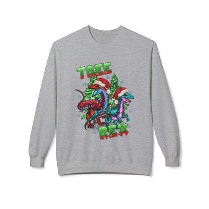 Tree Rex Christmas — Festive Dinosaur Holiday CrewneckSweatshirt